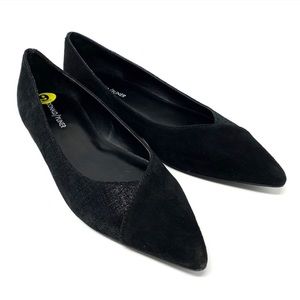 Donald J. Pliner black suede pointed toe flats
